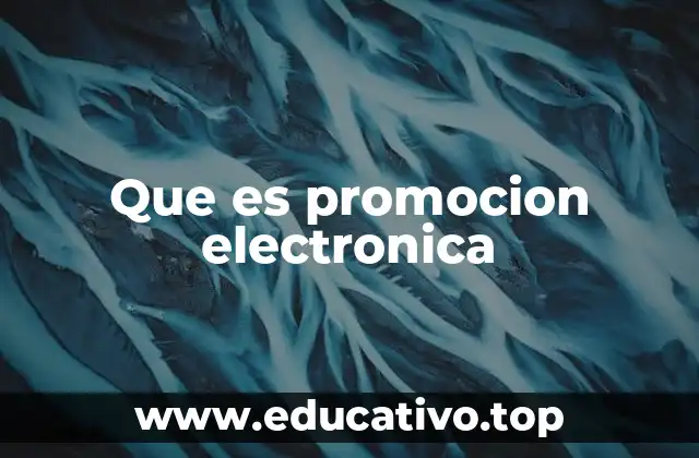 Que es promocion electronica
