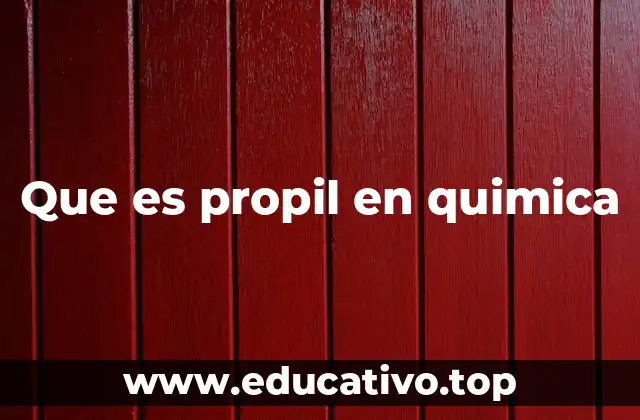Que es propil en quimica