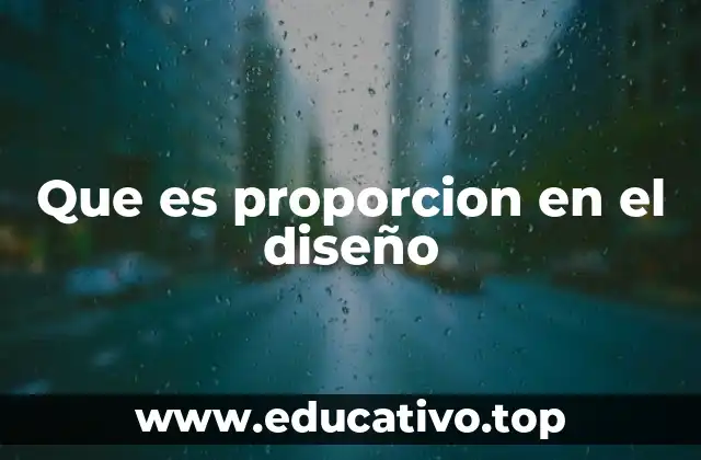 Que es proporcion en el diseño