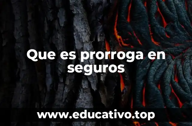 Que es prorroga en seguros