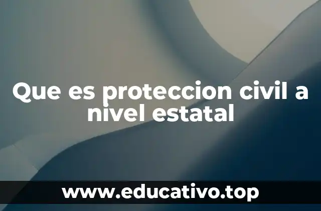 Que es proteccion civil a nivel estatal