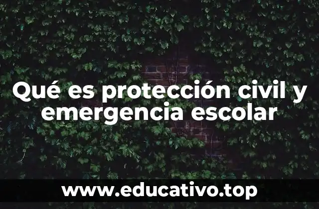 Qué es protección civil y emergencia escolar