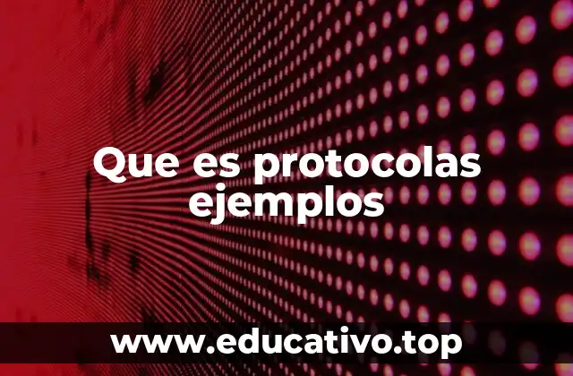 Que es protocolas ejemplos