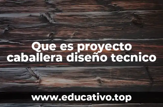 Que es proyecto caballera diseño tecnico