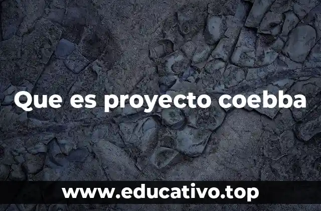 Que es proyecto coebba