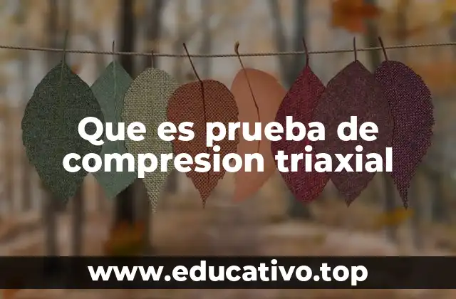 Que es prueba de compresion triaxial