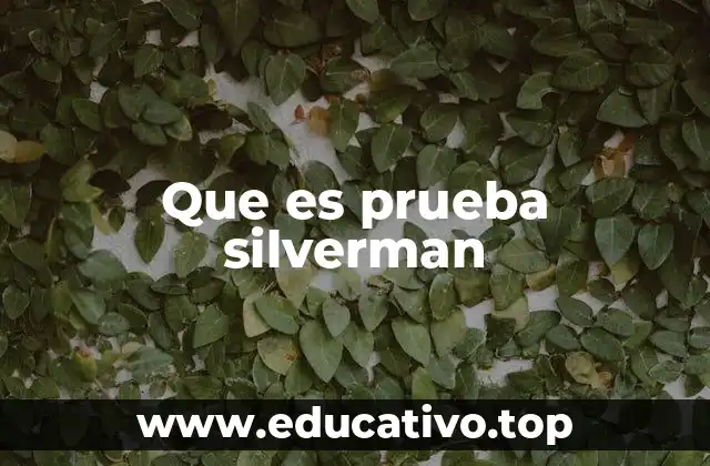 Que es prueba silverman