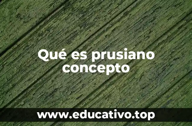 Qué es prusiano concepto