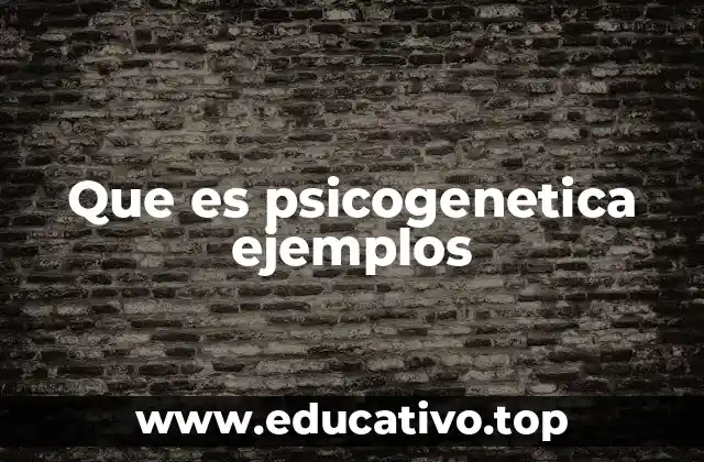 Que es psicogenetica ejemplos
