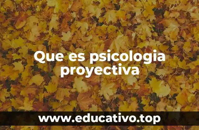 Que es psicologia proyectiva