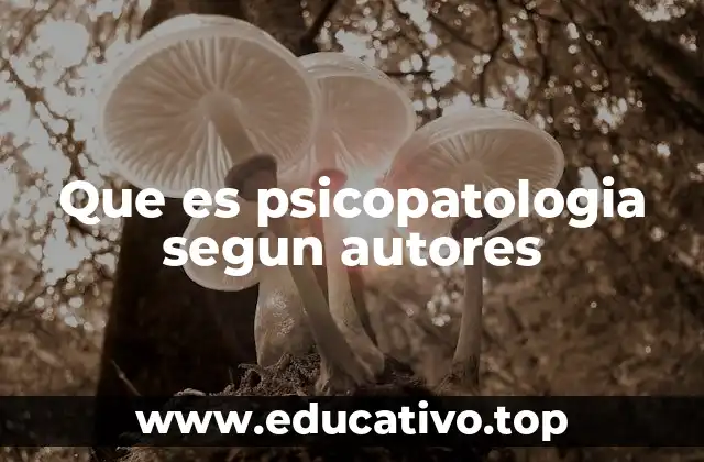 Que es psicopatologia segun autores