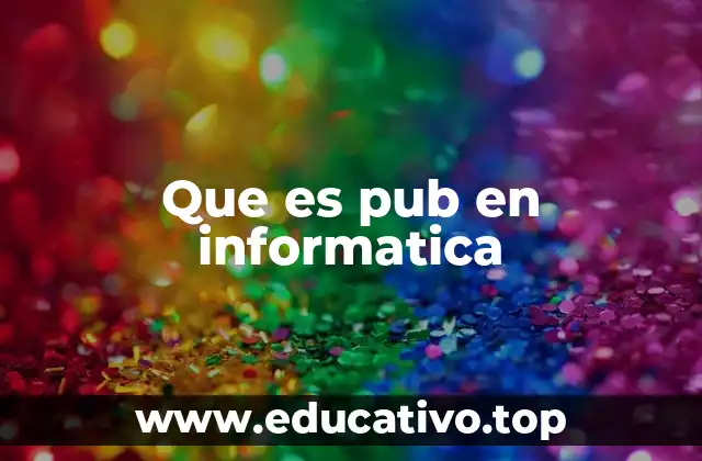 Que es pub en informatica