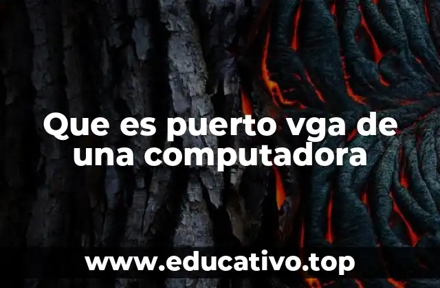 Que es puerto vga de una computadora