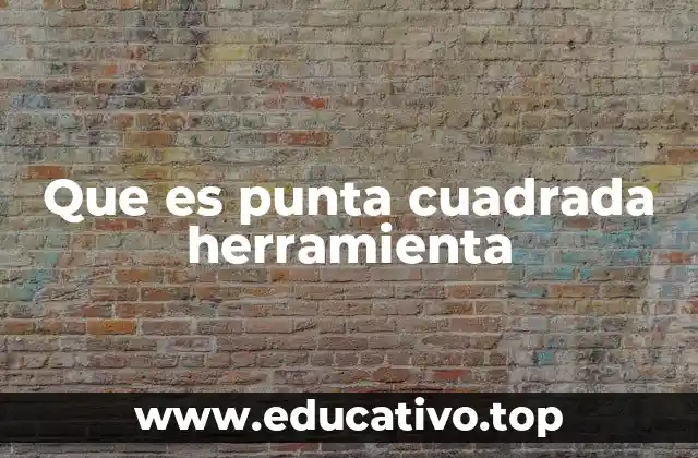Que es punta cuadrada herramienta