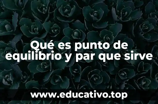 Qué es punto de equilibrio y par que sirve