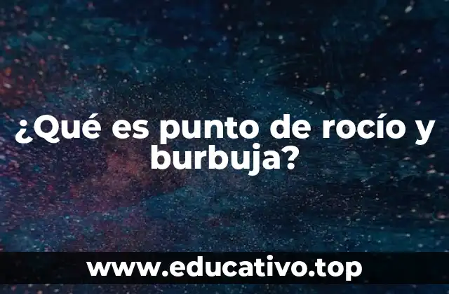 ¿Qué es punto de rocío y burbuja?