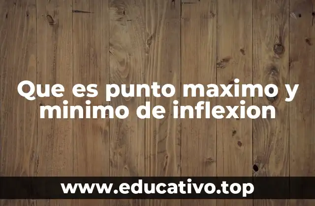 Que es punto maximo y minimo de inflexion