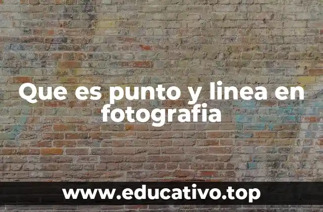 Que es punto y linea en fotografia