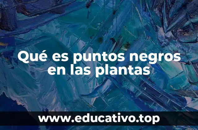 Qué es puntos negros en las plantas