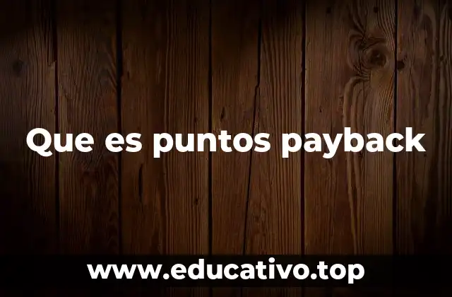 Que es puntos payback