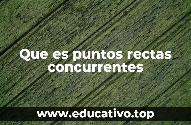 Que es puntos rectas concurrentes
