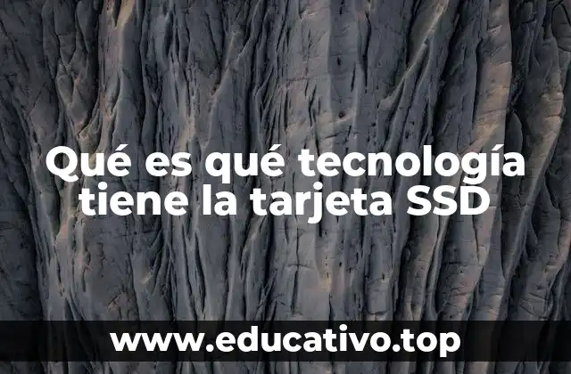 Qué es qué tecnología tiene la tarjeta SSD