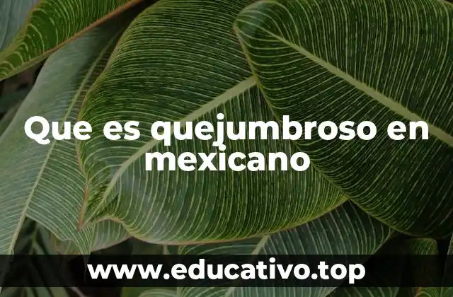El uso del adjetivo quejumbroso en expresiones cotidianas