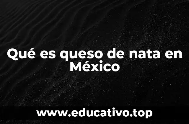 Qué es queso de nata en México