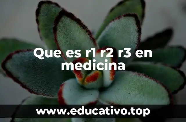 Que es r1 r2 r3 en medicina