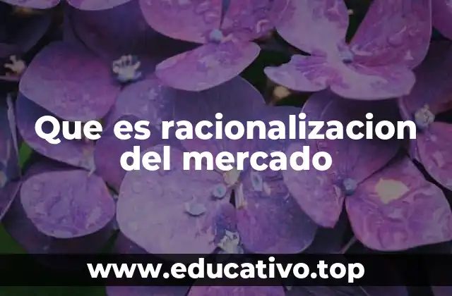 Que es racionalizacion del mercado