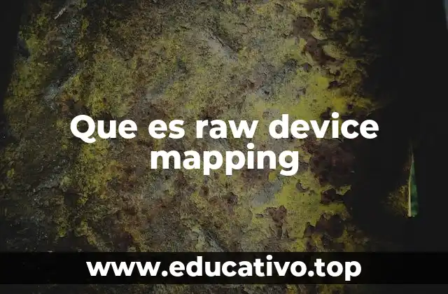 Que es raw device mapping
