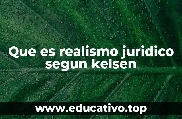 Que es realismo juridico segun kelsen