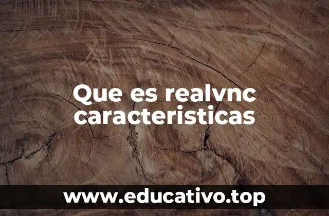 Que es realvnc caracteristicas