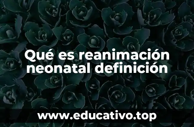 Qué es reanimación neonatal definición