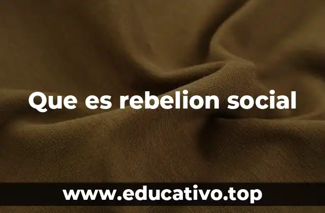 Que es rebelion social