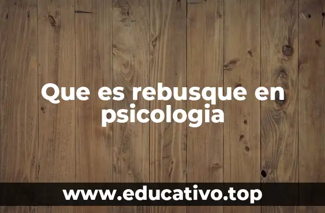 Que es rebusque en psicologia