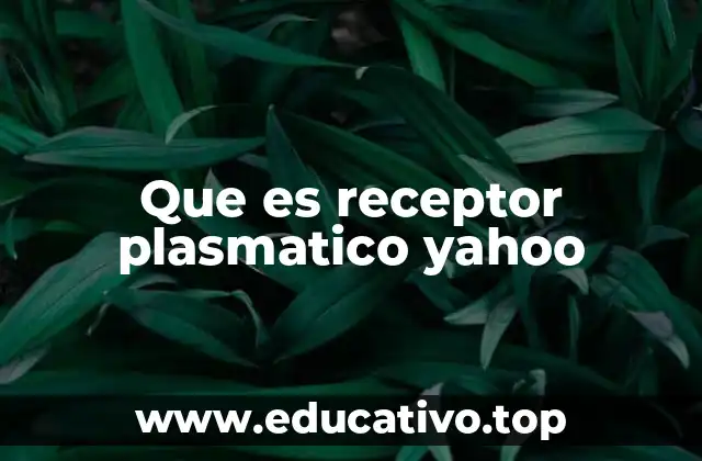 Que es receptor plasmatico yahoo