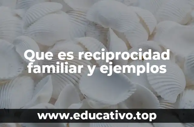 Que es reciprocidad familiar y ejemplos