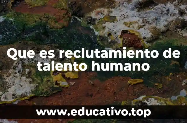 Que es reclutamiento de talento humano