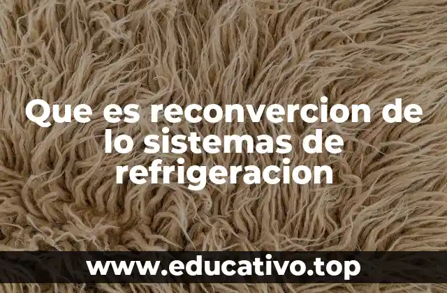 Que es reconvercion de lo sistemas de refrigeracion
