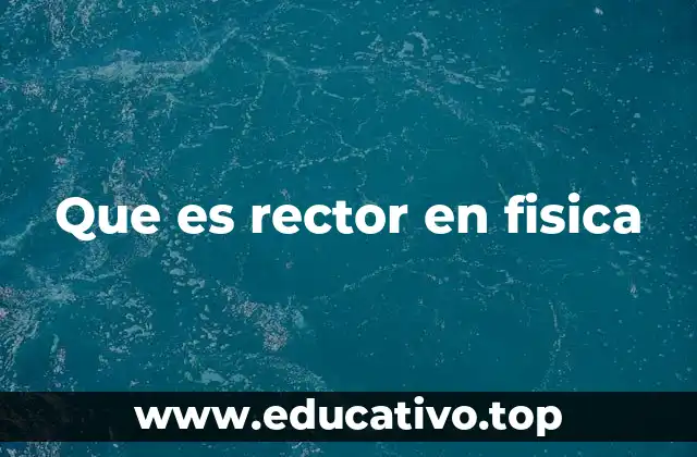Que es rector en fisica