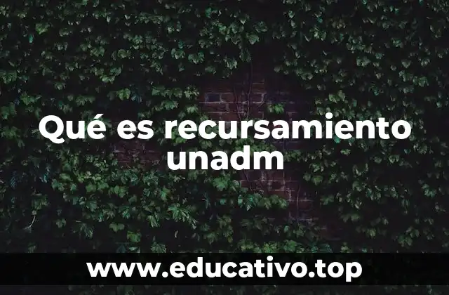 Qué es recursamiento unadm