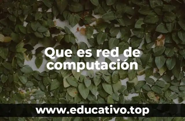 Que es red de computación