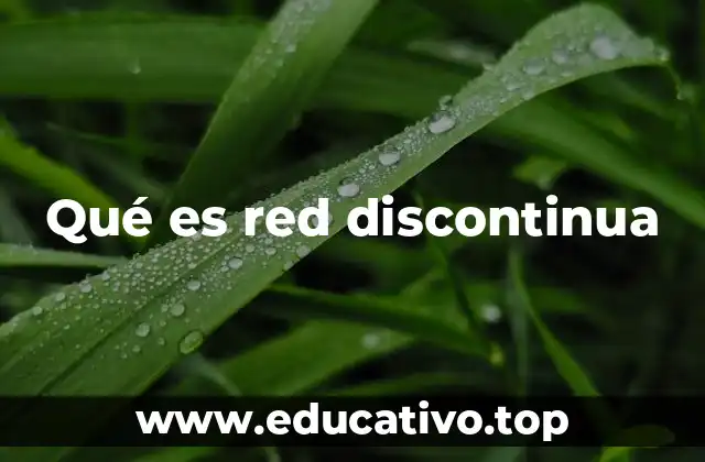 Qué es red discontinua