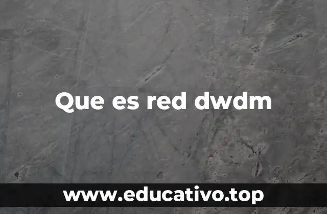 Que es red dwdm