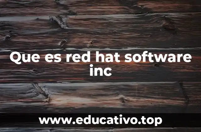 Que es red hat software inc