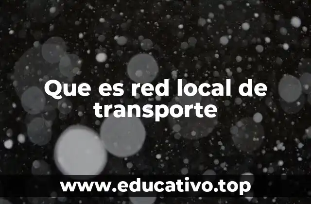 Que es red local de transporte