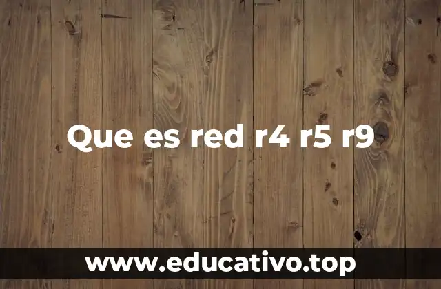 Aplicaciones de las categorías R4, R5 y R9
