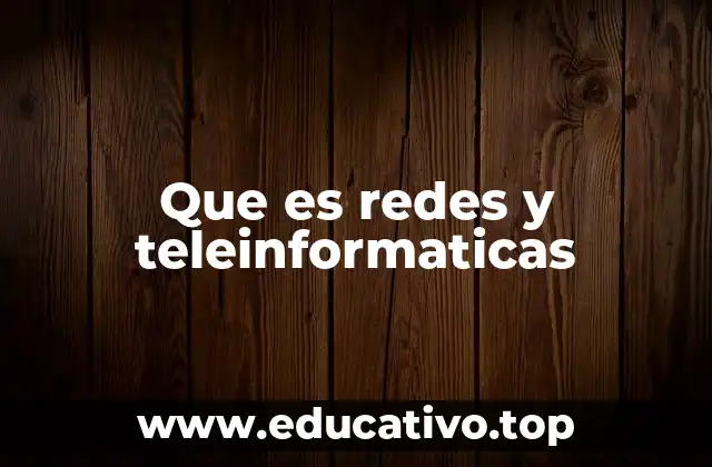Que es redes y teleinformaticas