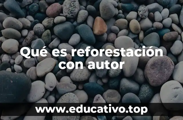 Qué es reforestación con autor